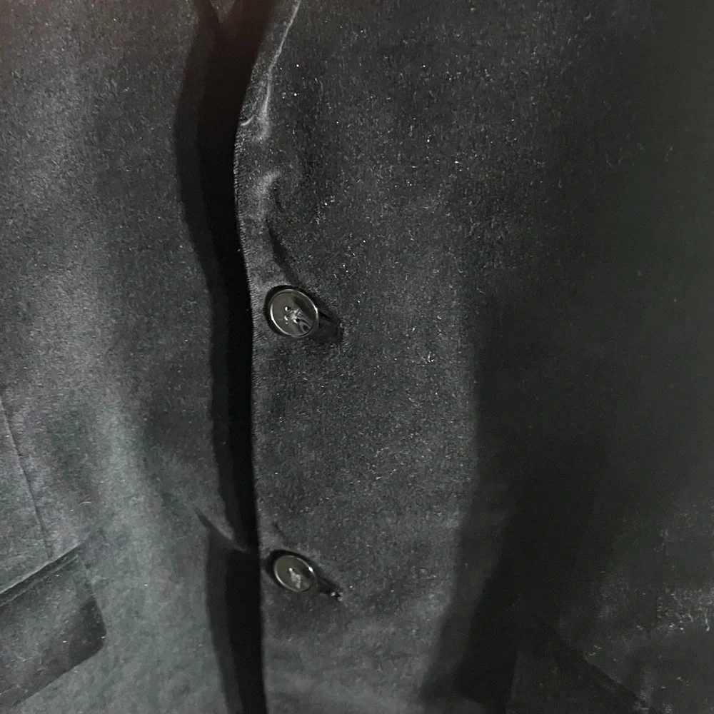 Calvin Klein Black Velvet Sport Coat Blazer - Tailored Two-Button Sz 42L